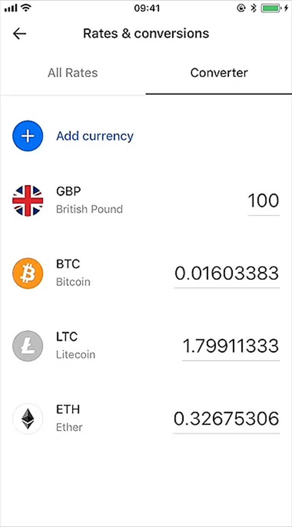 Kryptowährung - eine von 150 Währungen, die Revolut beim mobilen Banking bietet. Bild: Screenshot Webseite Revolut