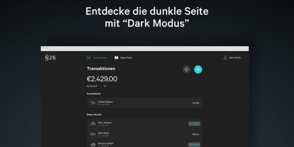 N26 Webportal für Banking auf PC, Desktop & Tablet N26 Webportal für Banking auf PC, Desktop & Tablet