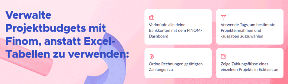 Grafik des Online-Finanzdienst FINOM zur Budget-Verwaltung