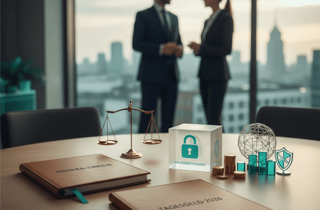 Broker-Zinsen vs. Tagesgeld 2026: Einlagensicherung, Treuhand und Geldmarktfonds erklärt