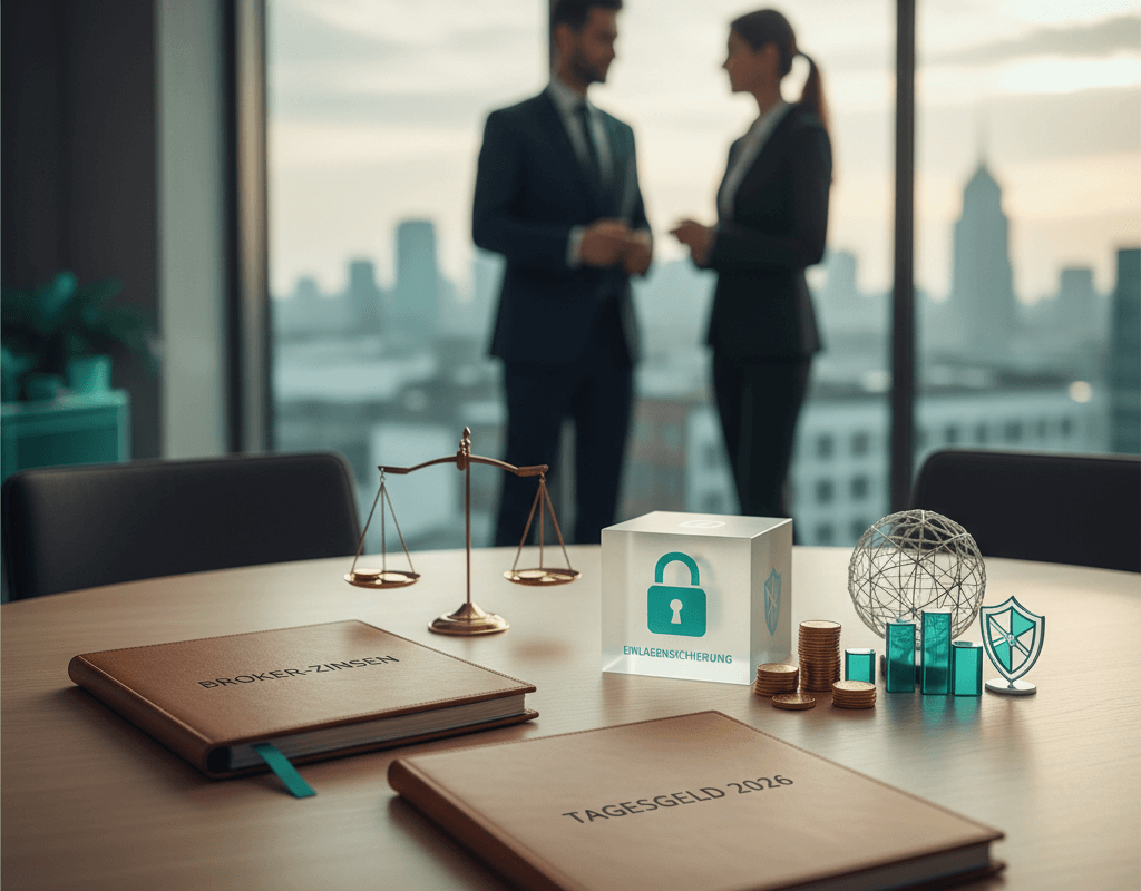 Broker-Zinsen vs. Tagesgeld 2026: Einlagensicherung, Treuhand und Geldmarktfonds erklärt