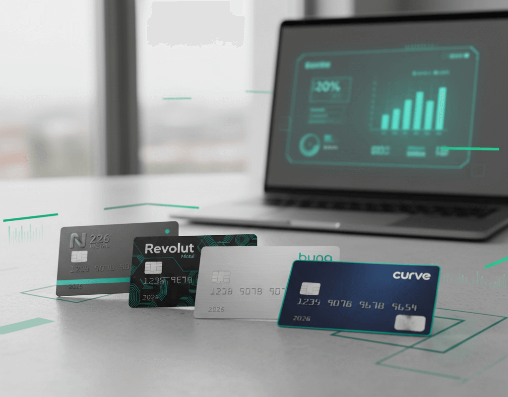 Metall-Kreditkarte 2026: N26 Metal, Revolut Metal, bunq & Curve im Vergleich