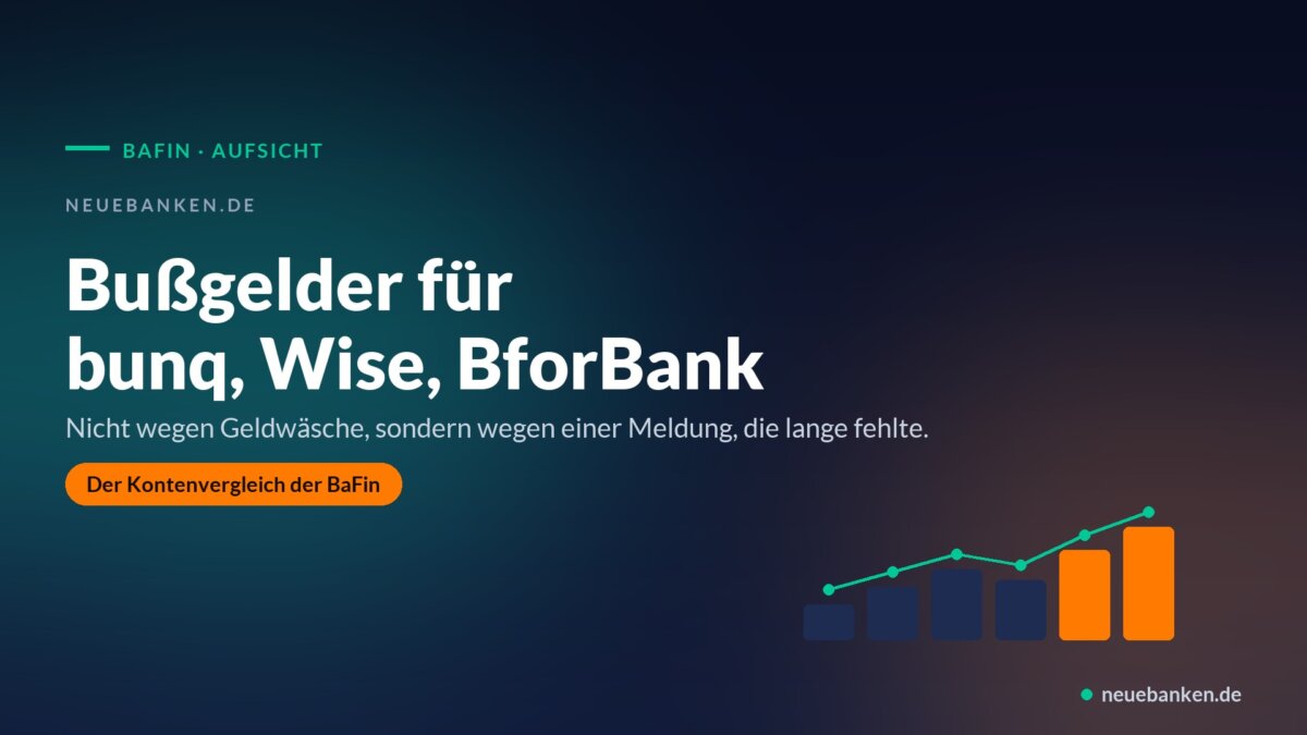 Beitragsbild: Bußgelder für bunq, Wise und BforBank wegen fehlender Meldung