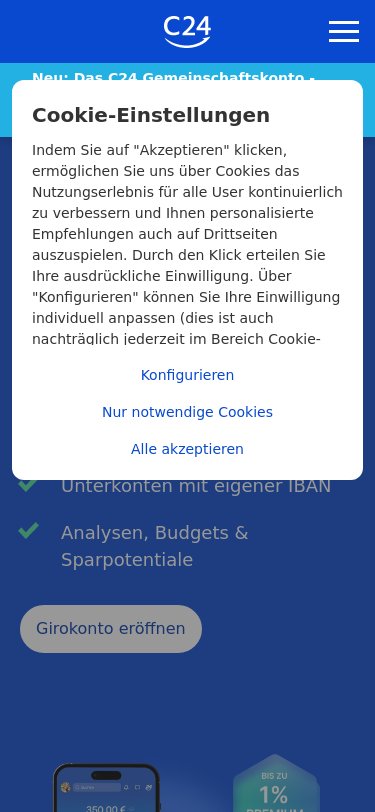 C24 Bank iPhone Screenshot