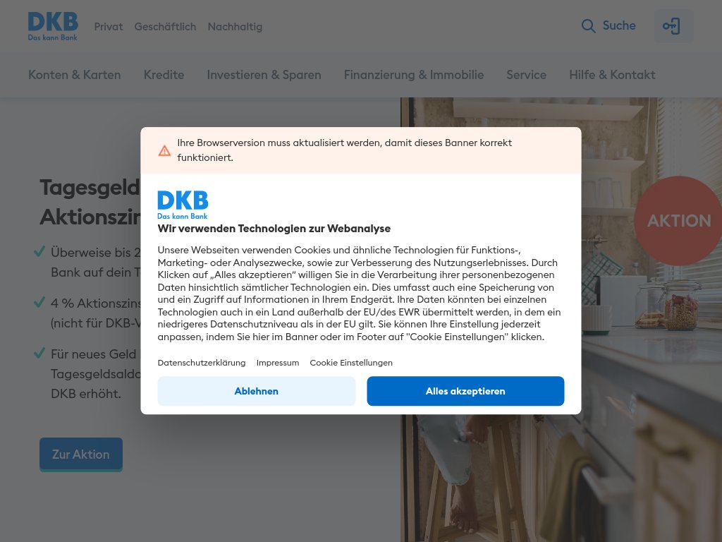 DKB Erfahrungen 2026: Girokonto, Tagesgeld und Depot im Check iPad Screenshot