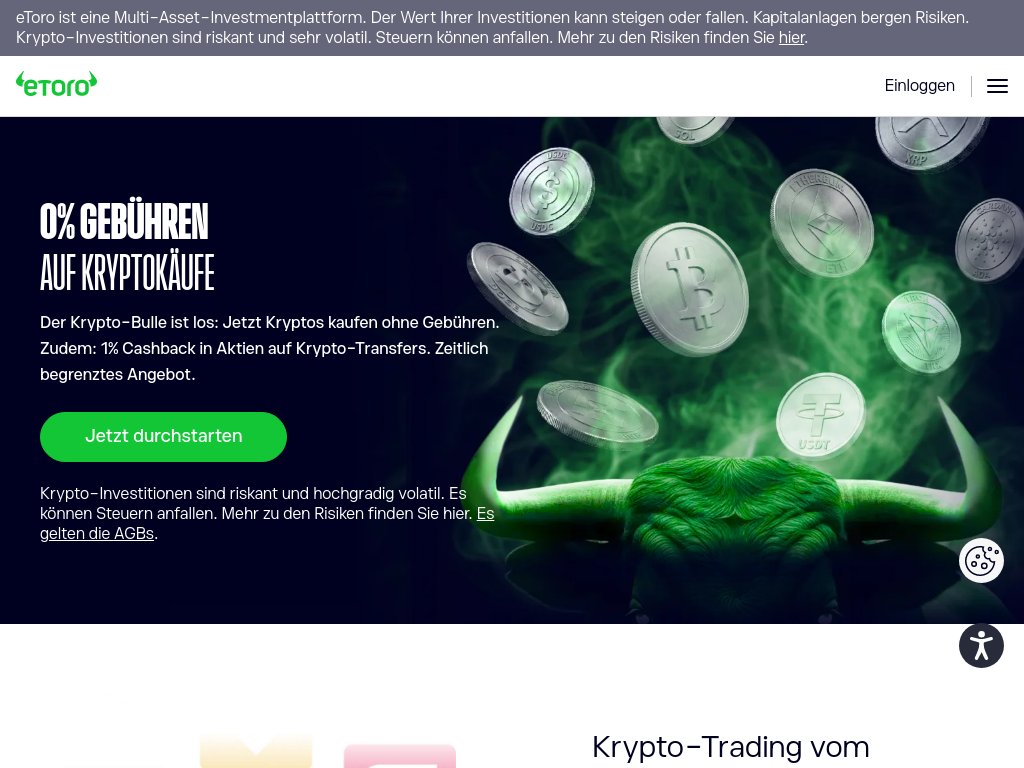 etoro iPad Screenshot