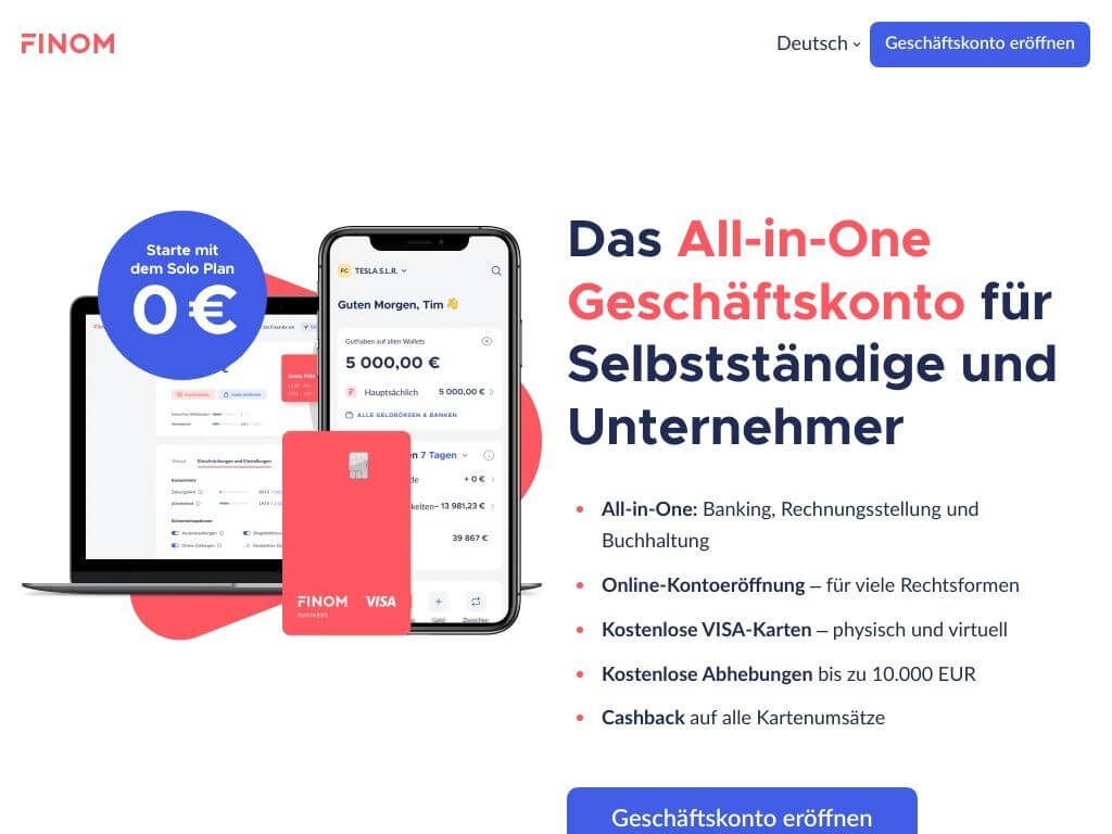 FINOM iPad Screenshot