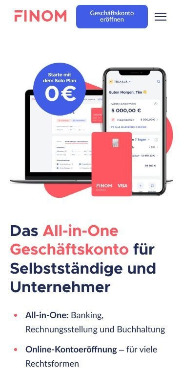 FINOM iPhone Screenshot