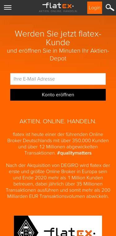 flatex iPhone Screenshot