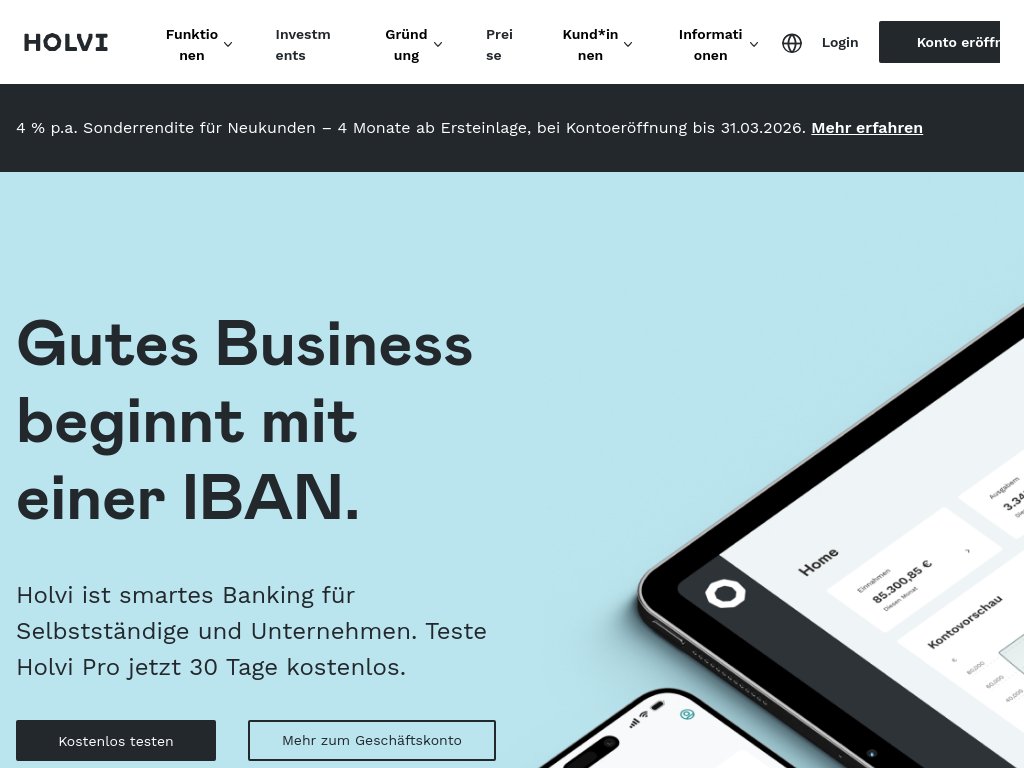 Holvi iPad Screenshot