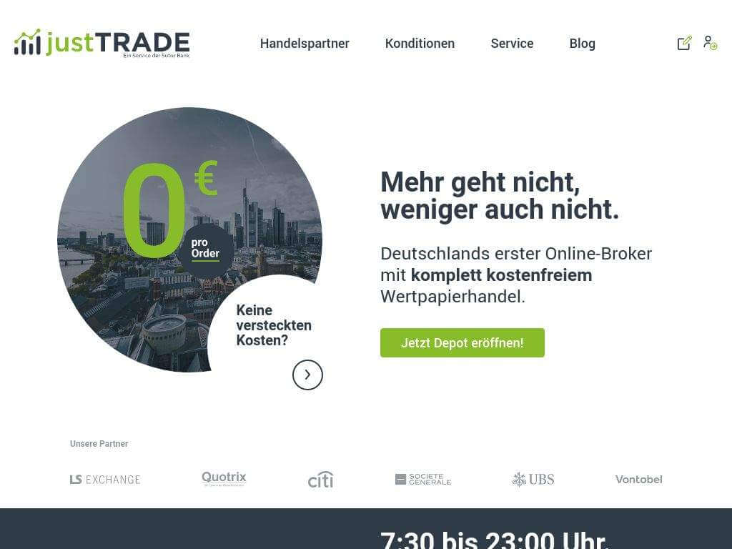 justTRADE iPad Screenshot