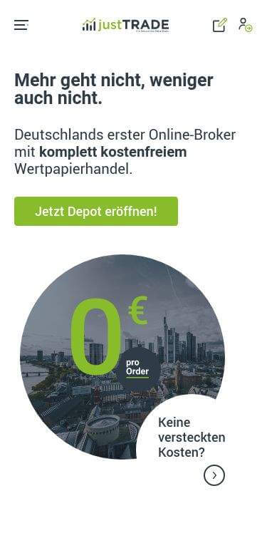 justTRADE iPhone Screenshot