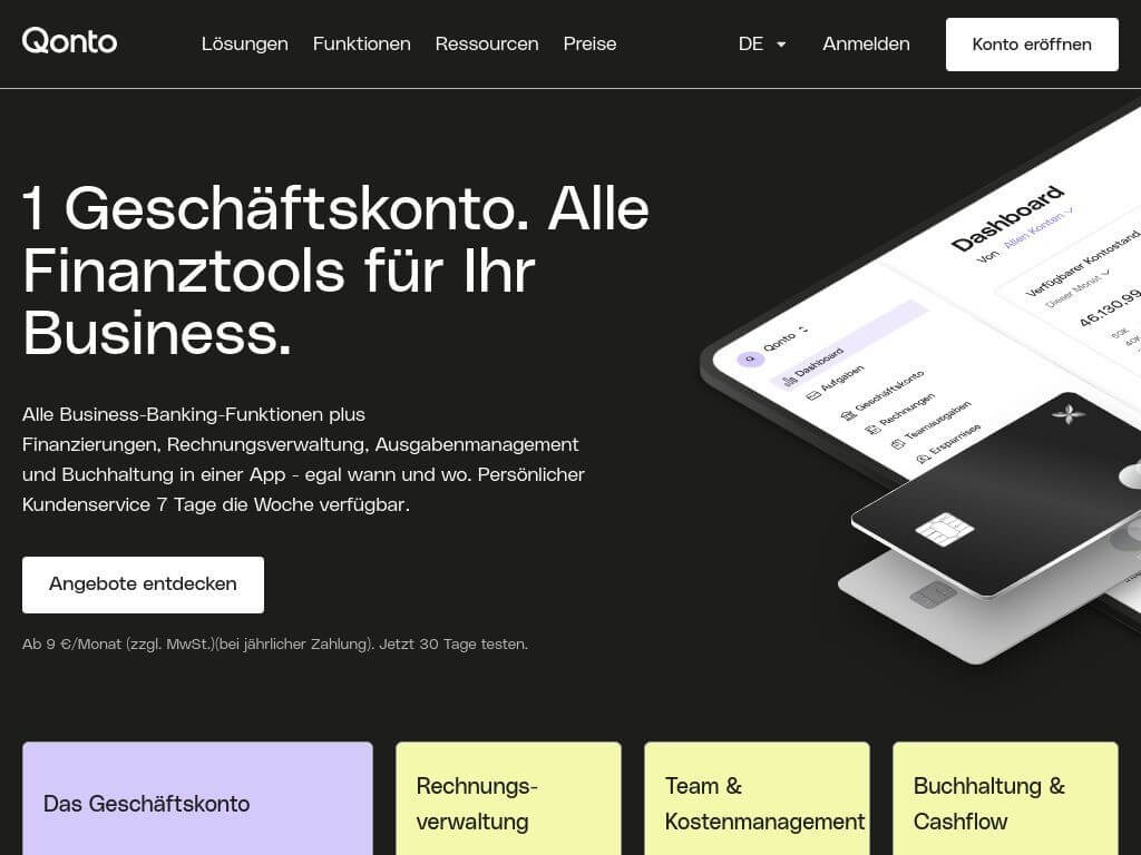 Qonto iPad Screenshot