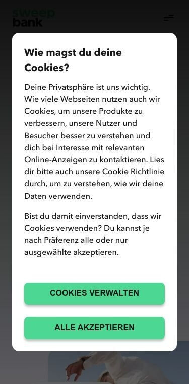 SweepBank iPhone Screenshot